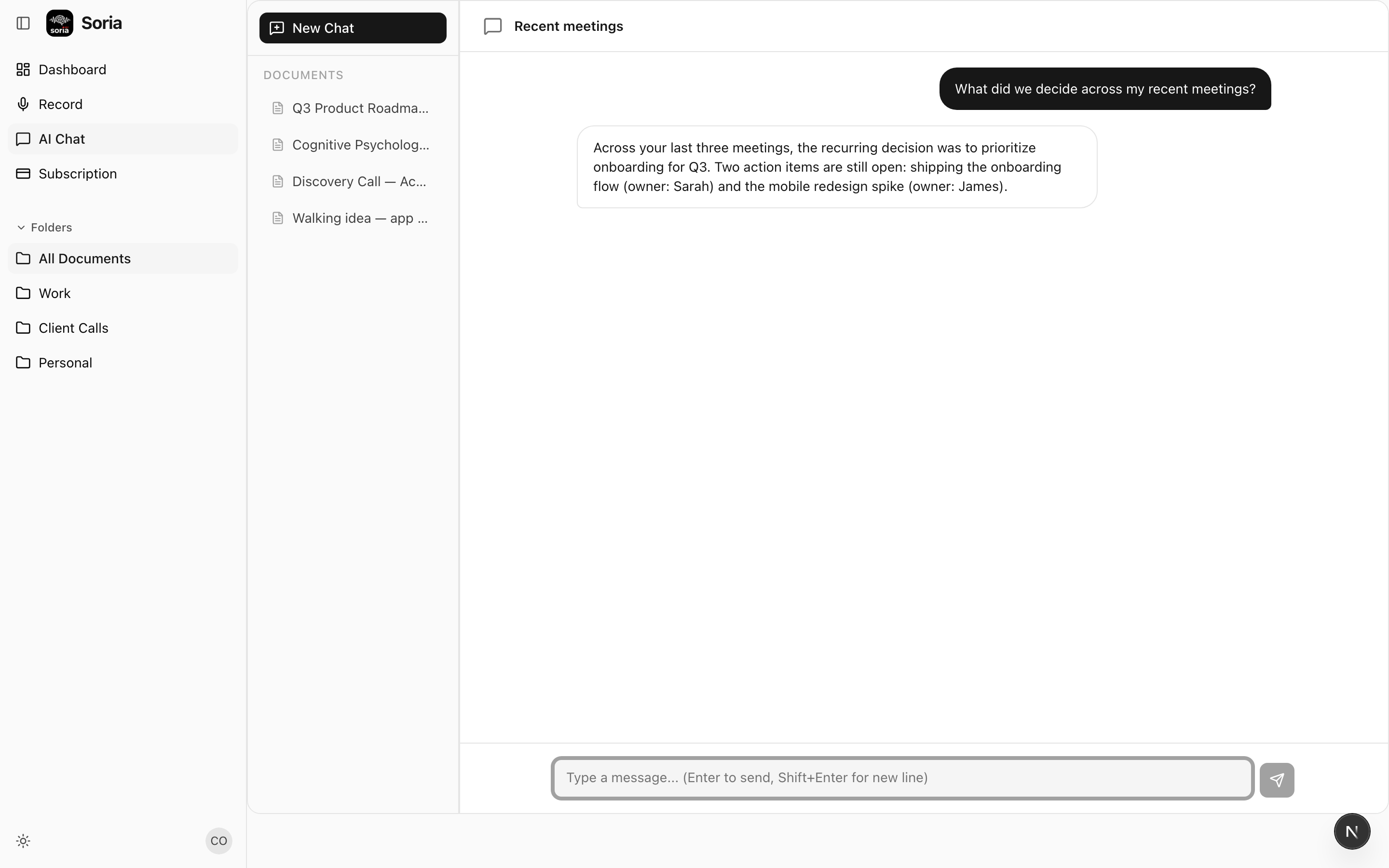 Chat With Your Voice Notes: Ask Questions, Get Answers